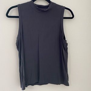 Madewell high neck charcoal tank top